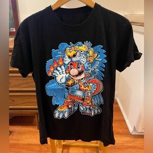 Unique Aztec-Inspired Mario Brothers T-Shirt – Size Large